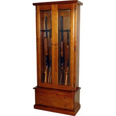 #1119 Solid Pine 12-Gun Cabinet 